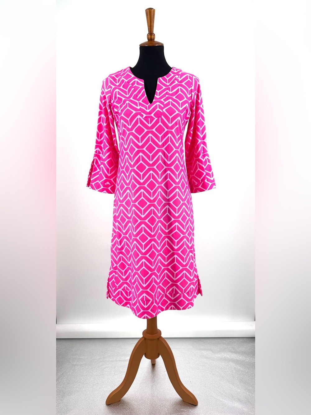 Jude Connally Pink Geometric Dress Size S